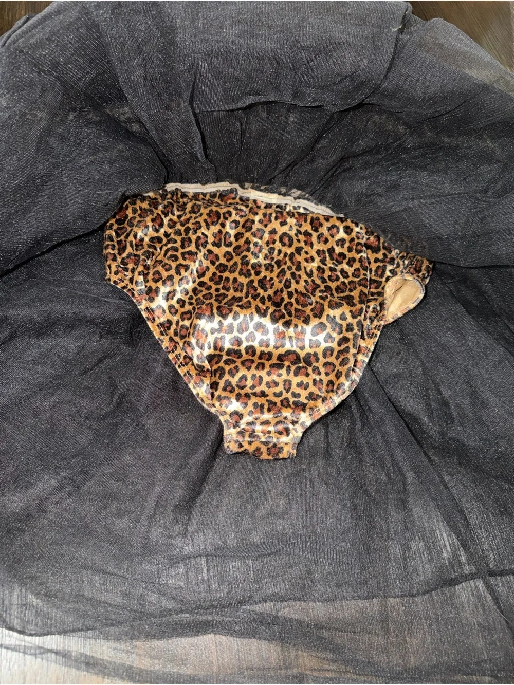 Gymboree Girls Leopard Print and Black Tulle Costume Dress size Large (10/12)